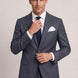 Cinder Axis slate blue side-slit 3-piece suit