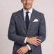 Cinder Axis slate blue side-slit 3-piece suit