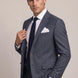 Cinder Axis slate blue side-slit 3-piece suit
