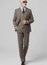 Man wearing The Sandstone Tweed coffee brown 3-piece suit with sunglasses - Nevo Suits