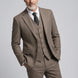 Sandstone Tweed - Coffee Brown Textured 3-Piece Suit - Nevo Suits