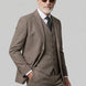 Sandstone Tweed - Coffee Brown Textured 3-Piece Suit - Nevo Suits