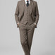 Sandstone Tweed - Coffee Brown Textured 3-Piece Suit - Nevo Suits