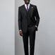 Men’s Black Pinstripe 3-Piece Suit Peak Lapel