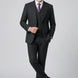 Obsidian Peak - Black Pinstripe Double-Breasted Vest 3-Piece Suit - Nevo Suits