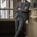 Pewter Meridian - Grey Windowpane 3-Piece Suit Set