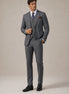 Pewter Meridian - Grey Windowpane 3-Piece Suit Set