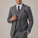 Pewter Meridian - Grey Windowpane 3-Piece Suit Set