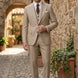Saharan Pinstripe - Khaki Herringbone 3-Piece Suit Set