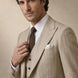 Saharan Pinstripe - Khaki Herringbone 3-Piece Suit Set