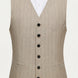Saharan Pinstripe - Khaki Herringbone 3-Piece Suit Set