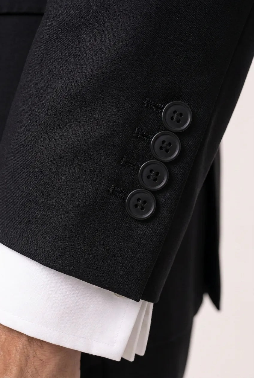 Caviar Crownline - Black Double-Breasted 2-Piece Suit