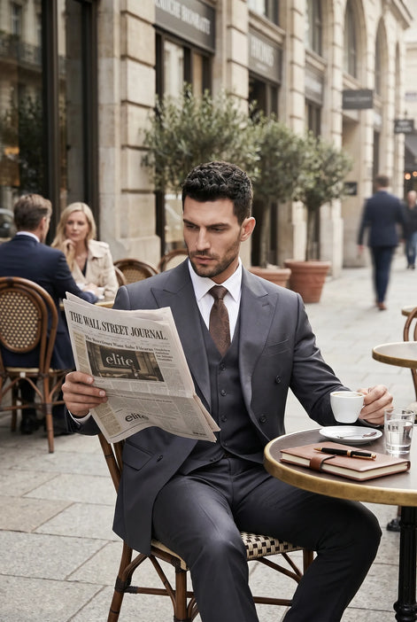 Sienna Citadel - Charcoal Double-Breasted 3-Piece Suit
