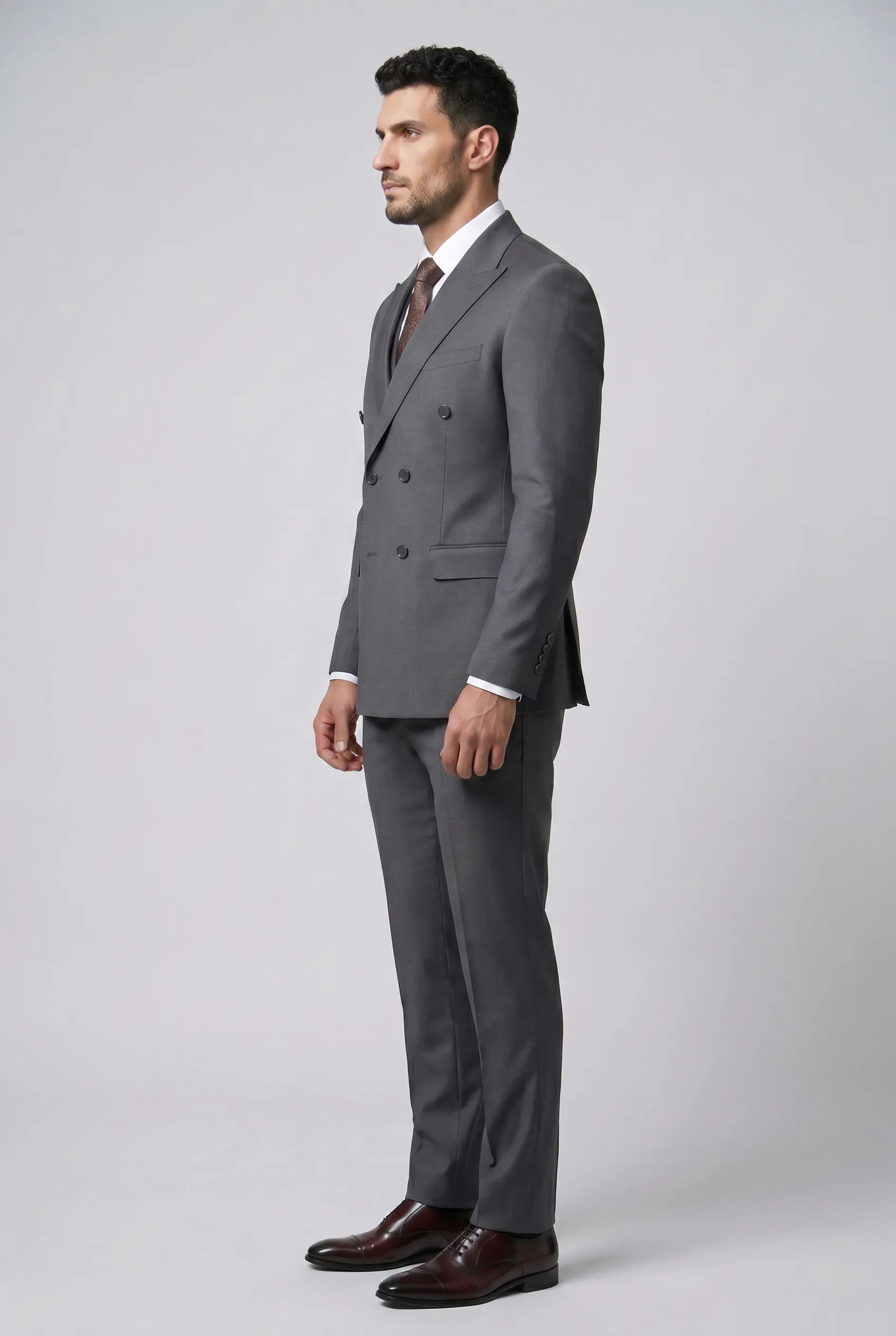 Sienna Citadel - Charcoal Double-Breasted 3-Piece Suit