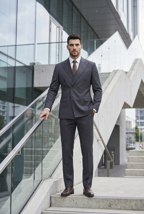 Sienna Citadel - Charcoal Double-Breasted 3-Piece Suit