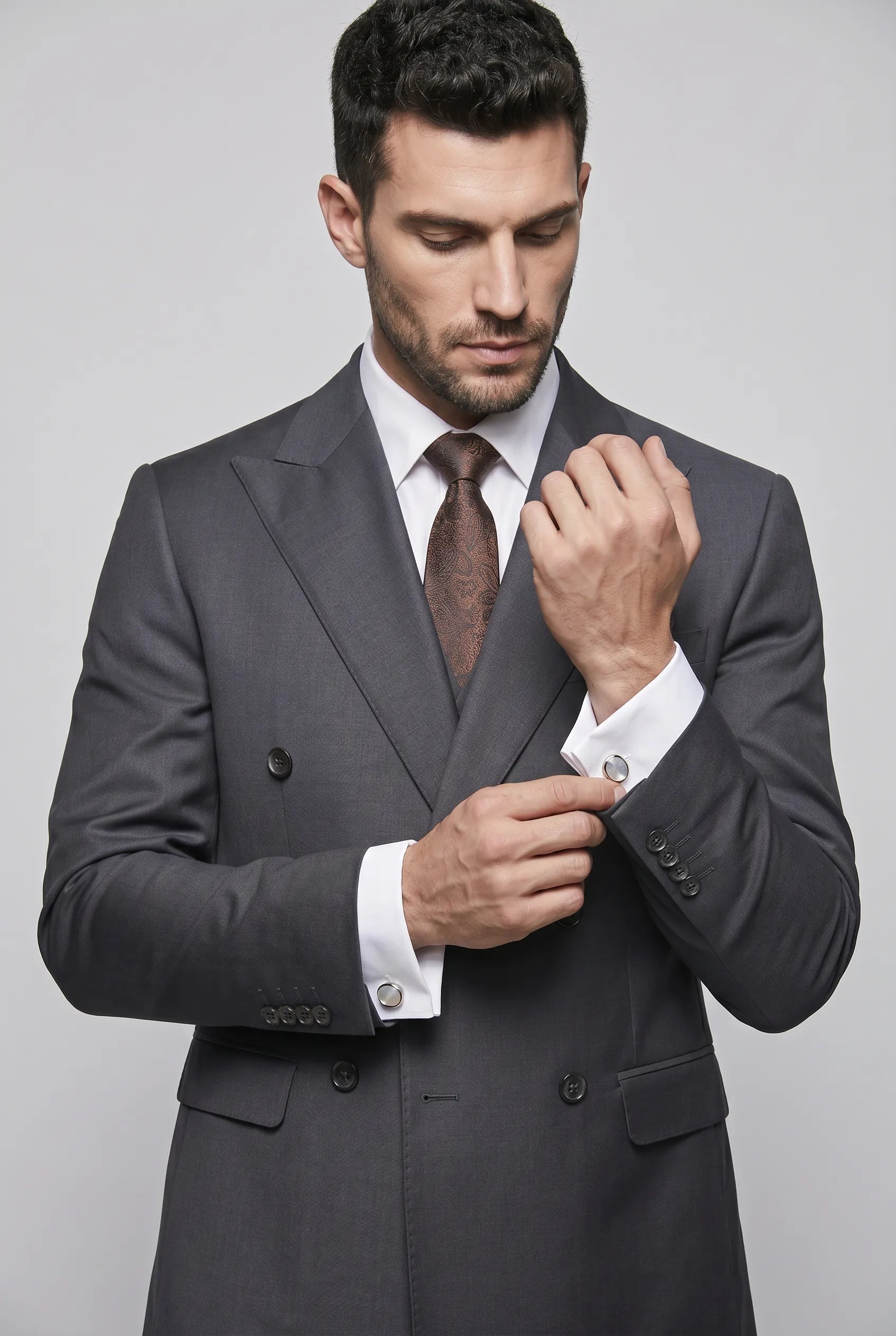 Sienna Citadel - Charcoal Double-Breasted 3-Piece Suit