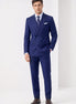 Ink Crownline royal blue double-breasted 2-piece suit full front studio view