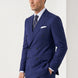 Ink Crownline royal blue double-breasted suit three-quarter studio view