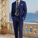 Ink Crownline royal blue 2-piece suit full-length coastal terrace view