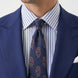 Ink Crownline royal blue peak lapel and tie styling detail