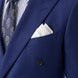Ink Crownline royal blue peak lapel and chest pocket detail