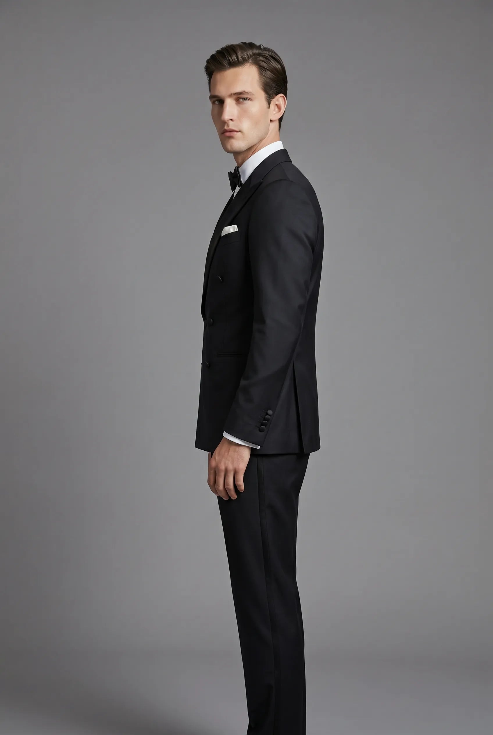 Caviar Crownline - Black Double-Breasted 2-Piece Suit