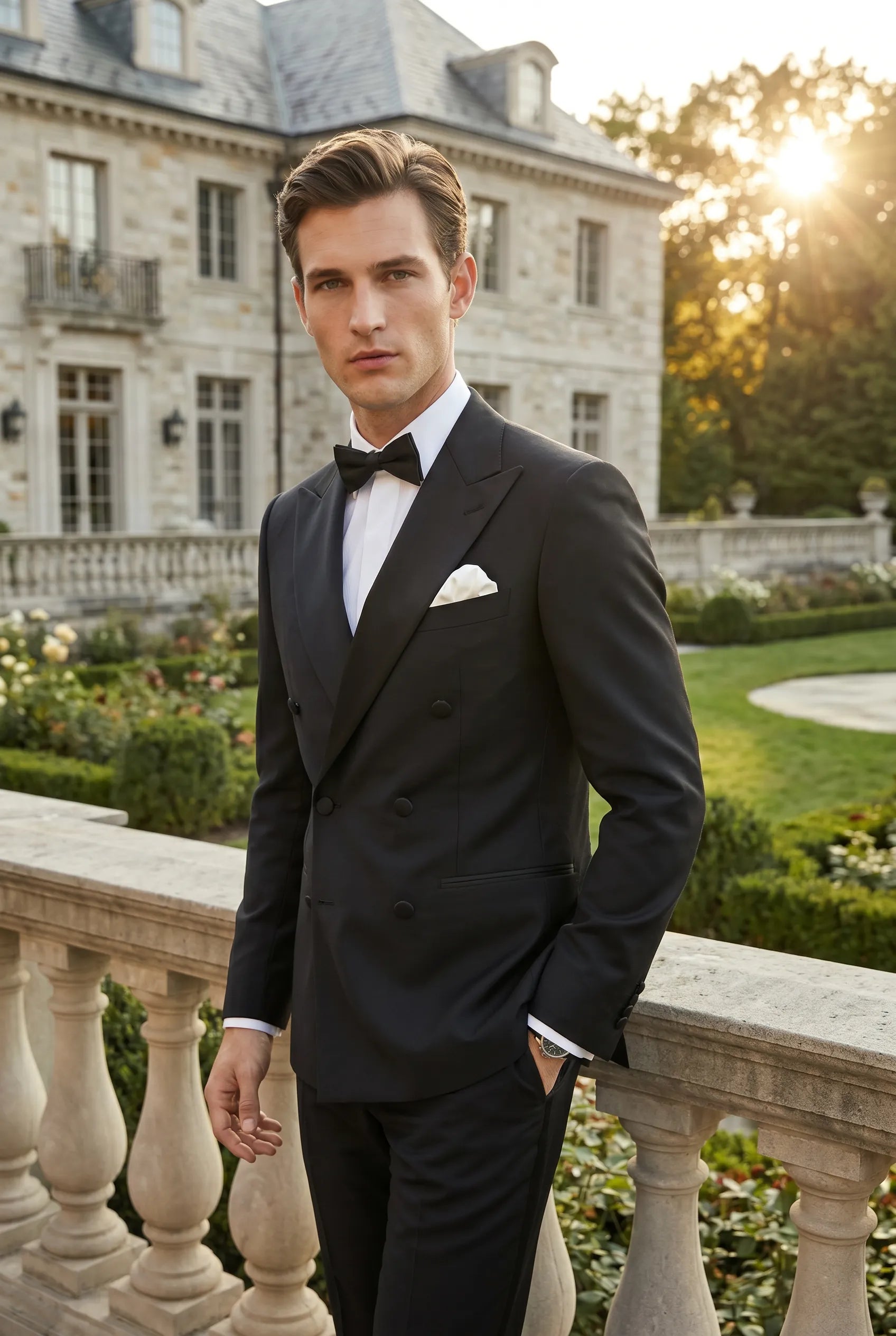 Caviar Crownline - Black Double-Breasted 2-Piece Suit