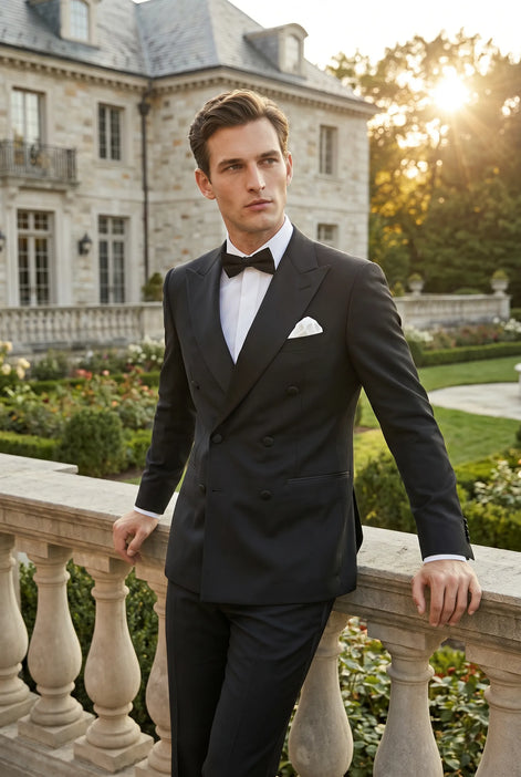 Caviar Crownline - Black Double-Breasted 2-Piece Suit