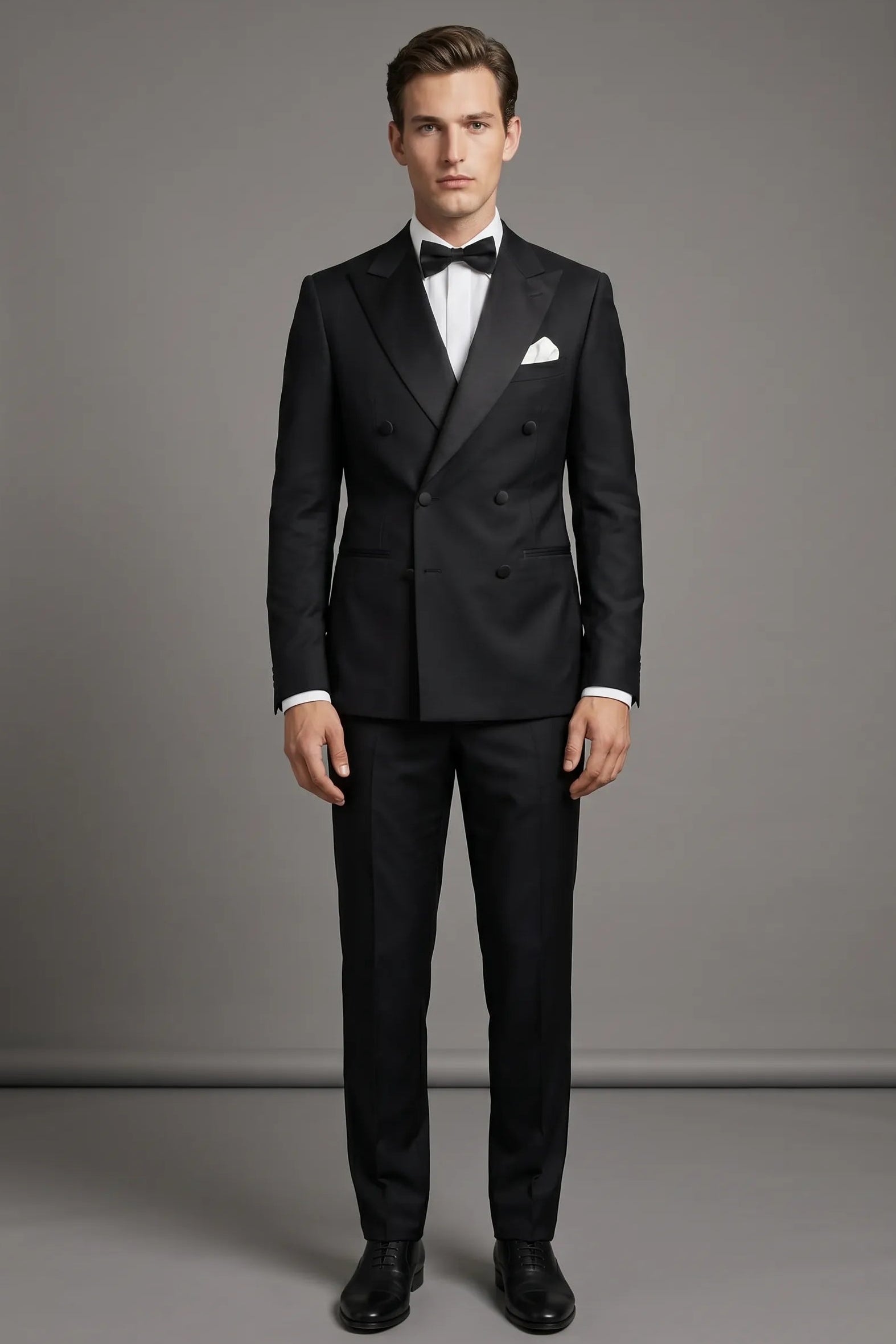 Caviar Crownline - Black Double-Breasted 2-Piece Suit