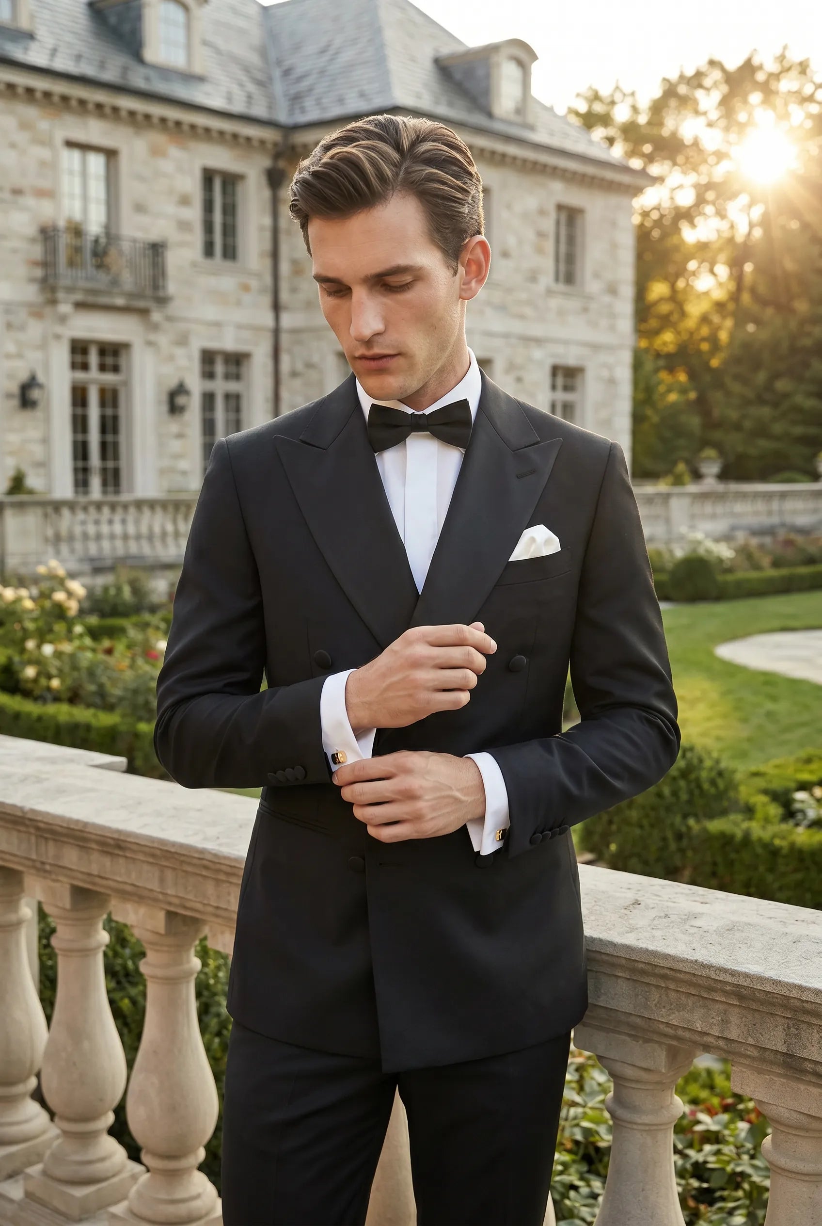 Caviar Crownline - Black Double-Breasted 2-Piece Suit
