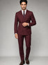 Claret Crownline - Burgundy Double-Breasted 2-Piece Suit