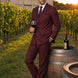 Claret Crownline - Burgundy Double-Breasted 2-Piece Suit