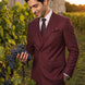 Claret Crownline - Burgundy Double-Breasted 2-Piece Suit