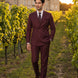 Claret Crownline - Burgundy Double-Breasted 2-Piece Suit
