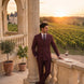 Claret Crownline - Burgundy Double-Breasted 2-Piece Suit