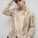 Saffron Note - Patterned Gold Mercerized Cotton Shirt