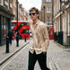Saffron Note - Patterned Gold Mercerized Cotton Shirt