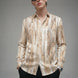 Saffron Note - Patterned Gold Mercerized Cotton Shirt
