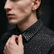 Glint Note - Black Crystal Studded Mercerized Cotton Shirt