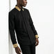 Sirocco Note - Gold Embroidered Collar Cotton Shirt