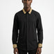 Sirocco Note - Gold Embroidered Collar Cotton Shirt