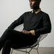 Sirocco Note - Gold Embroidered Collar Cotton Shirt