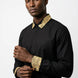Sirocco Note - Gold Embroidered Collar Cotton Shirt