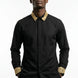 Sirocco Note - Gold Embroidered Collar Cotton Shirt