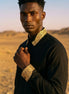 Sirocco Note - Gold Embroidered Collar Cotton Shirt
