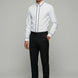 Alpine Note - Piped White Mercerized Cotton Shirt
