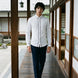 Alpine Note - Piped White Mercerized Cotton Shirt