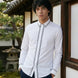 Alpine Note - Piped White Mercerized Cotton Shirt