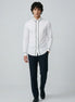 Alpine Note - Piped White Mercerized Cotton Shirt
