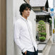 Alpine Note - Piped White Mercerized Cotton Shirt
